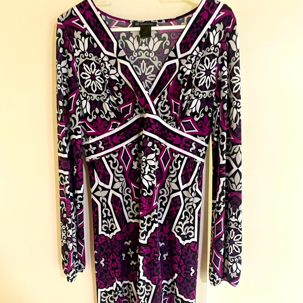 INC multi color dress size M
